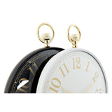 Orologio da Parete DKD Home Decor Vetro Nero Dorato Bianco Ferro (31.5 x 5 x 39 cm) (2 pcs) - zannishop