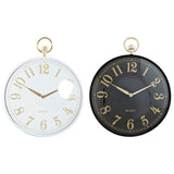 Orologio da Parete DKD Home Decor Vetro Nero Dorato Bianco Ferro (31.5 x 5 x 39 cm) (2 pcs) - zannishop