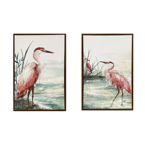 DKD Home Decor Decor Bird (2 Stcs) (34 x 3 x 55 cm)