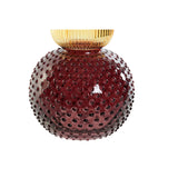 DKD Home Vase Decor Granate Granate Verre rouge (15 x 15 x 30,5 cm)