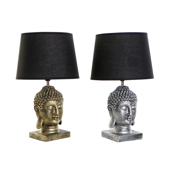 Lampada da tavolo DKD Home Decor Ceramica Dorato Buda Argento Policarbonato (25 x 25 x 39 cm) (2 pcs) - zannishop