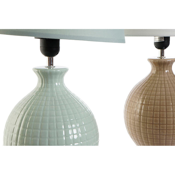 Lampada da tavolo DKD Home Decor Ceramica Marrone Verde 40W (28 x 28 x 41.5 cm) (2 pcs) - zannishop