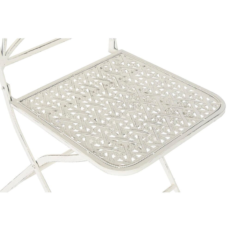 Sedia da giardino DKD Home Decor Bianco Metallo (40 x 48 x 93 cm)