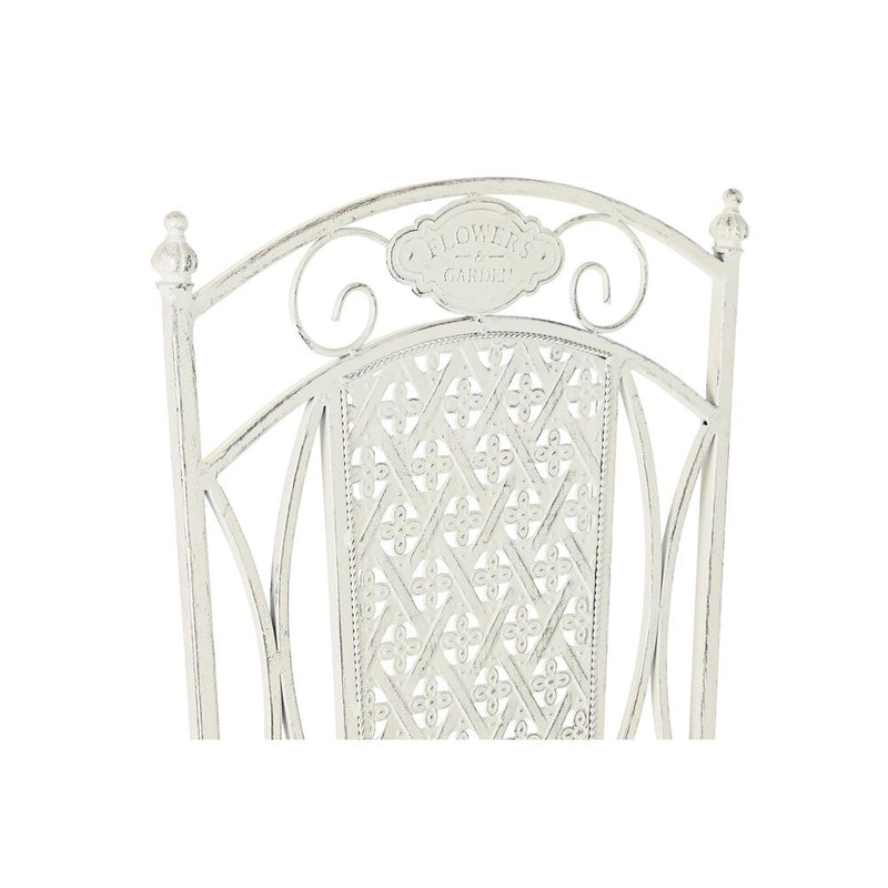 Sedia da giardino DKD Home Decor Bianco Metallo (40 x 48 x 93 cm)