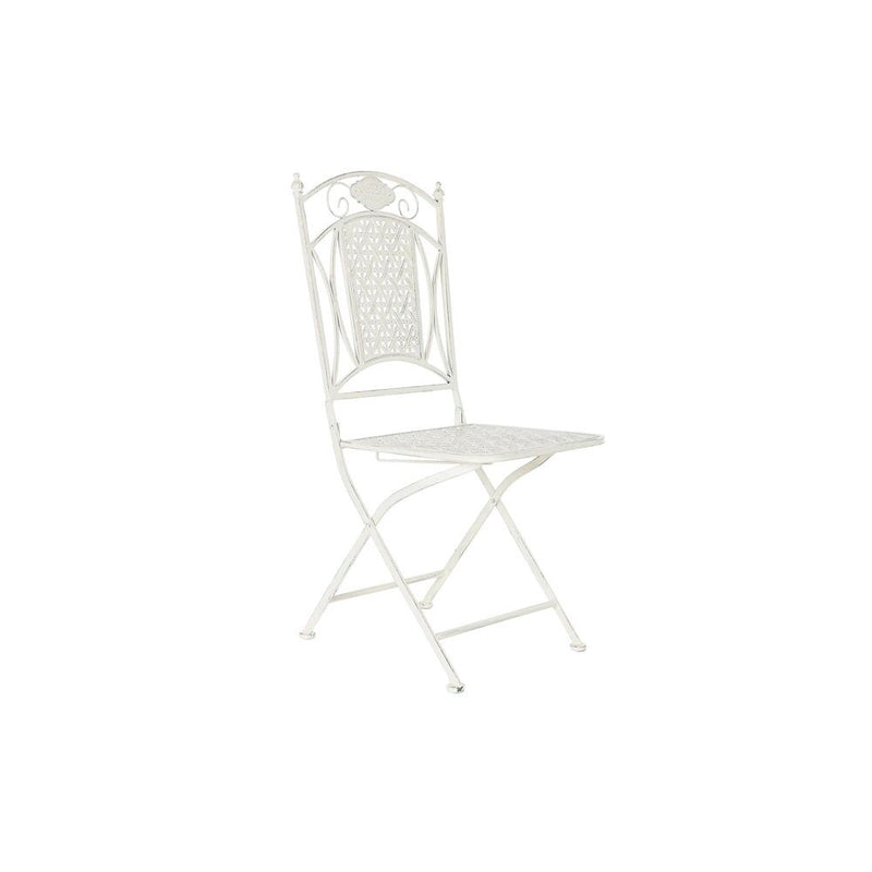 Sedia da giardino DKD Home Decor Bianco Metallo (40 x 48 x 93 cm)