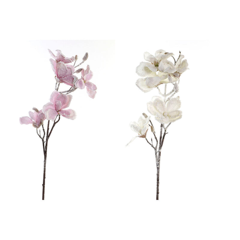 Fiore Decorativo DKD Home Decor Rosa Polietilene Bianco Ferro (50 x 50 x 125 cm) (2 pcs) - zannishop