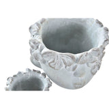 Vaso DKD Home Decor Grigio Cemento Fiori Shabby Chic (20 x 19 x 17 cm)