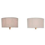 Lampada da Terra DKD Home Decor Marrone Cotone Cenere (47 x 30 x 170 cm) (2 pcs) - zannishop