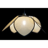 Lampadario DKD Home Decor Nero Metallo Marrone Cotone Rattan 250 V (64 x 64 x 20 cm) - zannishop