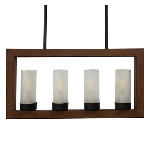 Lampadario DKD Home Decor Marrone Alluminio Vetro (52 x 6 x 26 cm) - zannishop