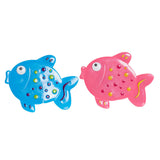 Tappeto da bagno DKD Home Decor Azzurro Rosa PVC (2 pcs) (13 x 1 x 10.5 cm) - zannishop