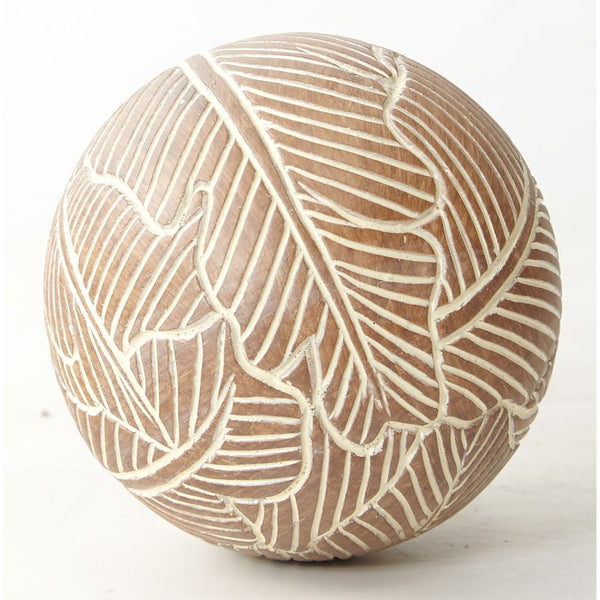 Statua Decorativa DKD Home Decor Sfera Frunze Resina (11 x 11 x 11 cm) - zannishop