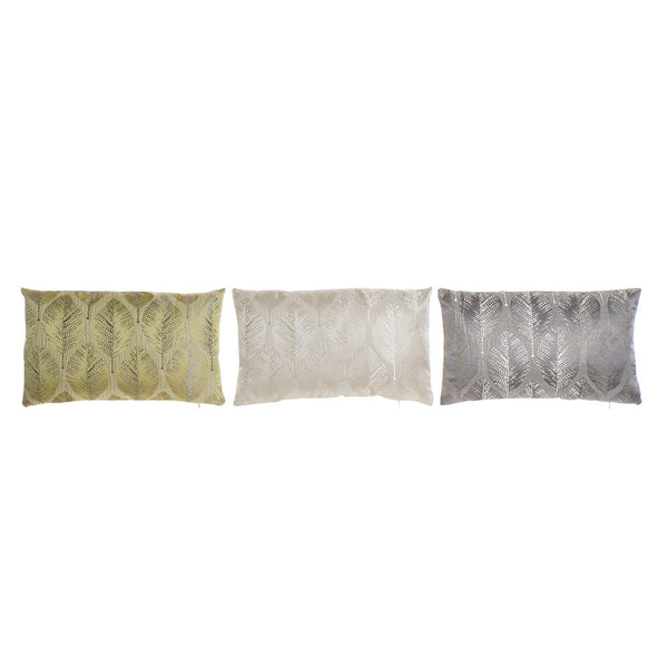 Cuscino DKD Home Decor Grigio Beige Poliestere Giallo Jacquard (50 x 10 x 30 cm) (3 pcs) - zannishop