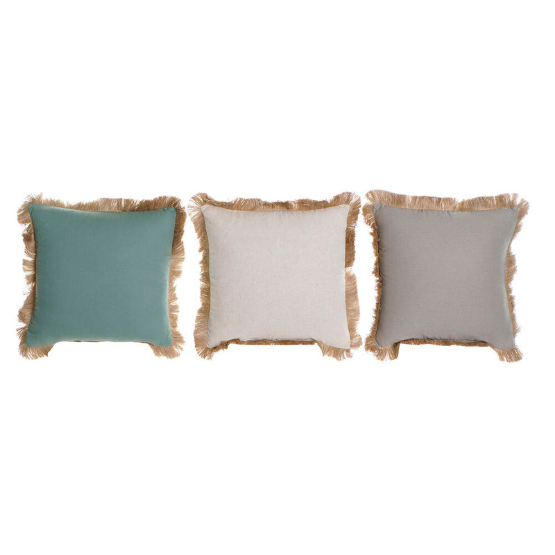 Cuscino DKD Home Decor Verde Beige Grigio Cotone (45 x 10 x 45 cm) (3 pcs) - zannishop