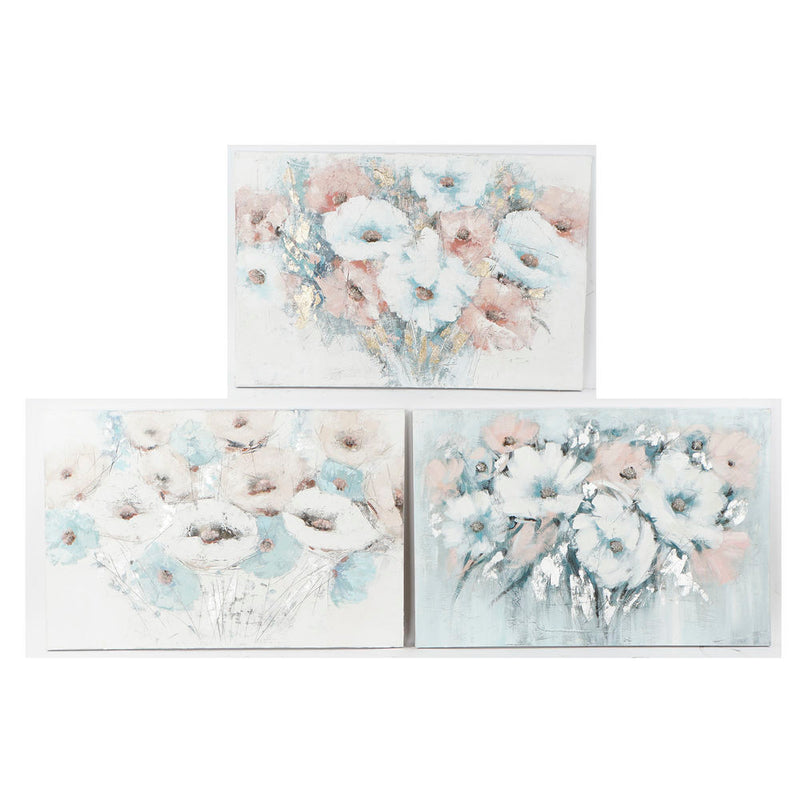 Quadro DKD Home Decor Fiori (120 x 3.5 x 80 cm) (3 pcs)