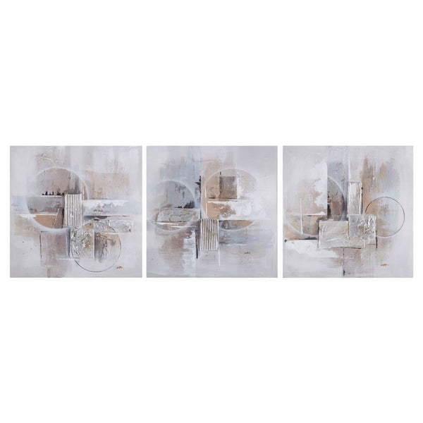 Quadro DKD Home Decor Abstract (60 x 2.8 x 60 cm) (3 pcs)