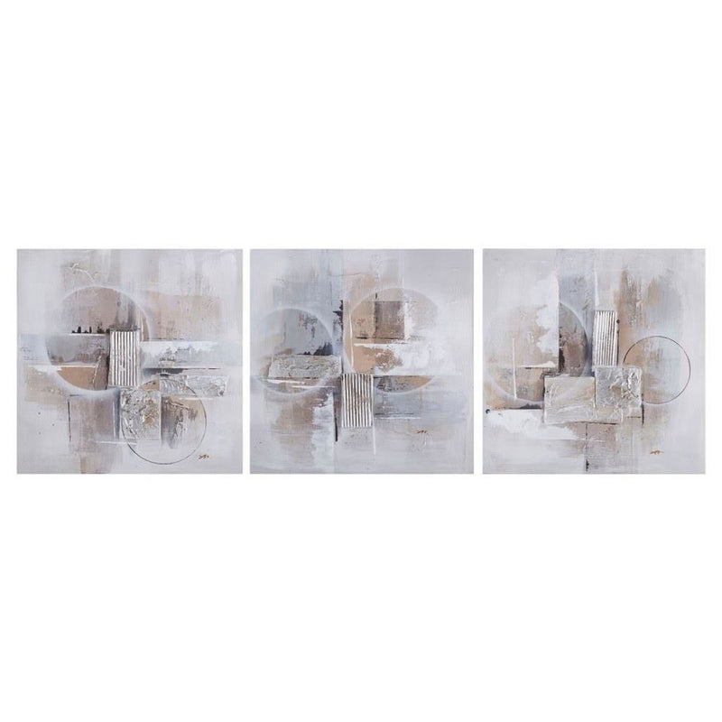 Quadro DKD Home Decor Abstract (60 x 2.8 x 60 cm) (3 pcs)