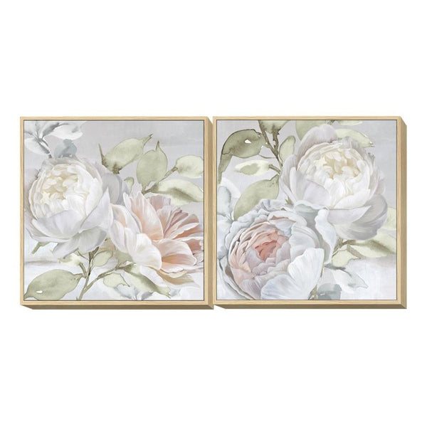 Quadro DKD Home Decor Fiori (80 x 4 x 80 cm) (2 pcs)