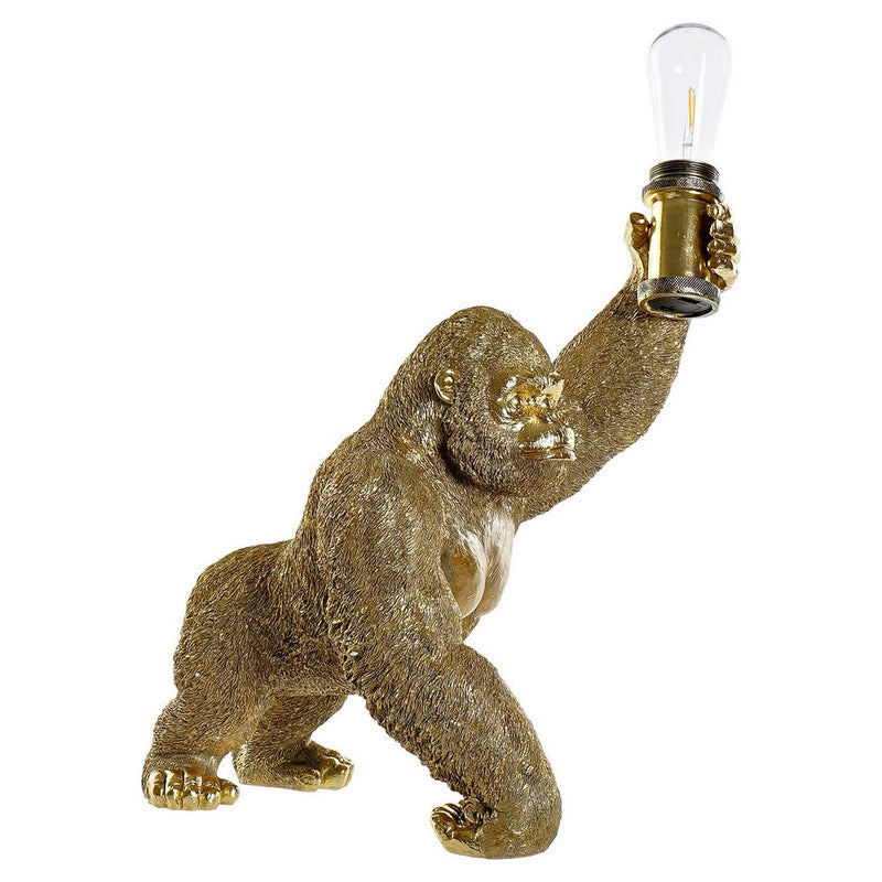 Lampada da tavolo DKD Home Decor Resina 220 V Dorato 50 W Gorilla (39 x 31.5 x 48 cm) - zannishop