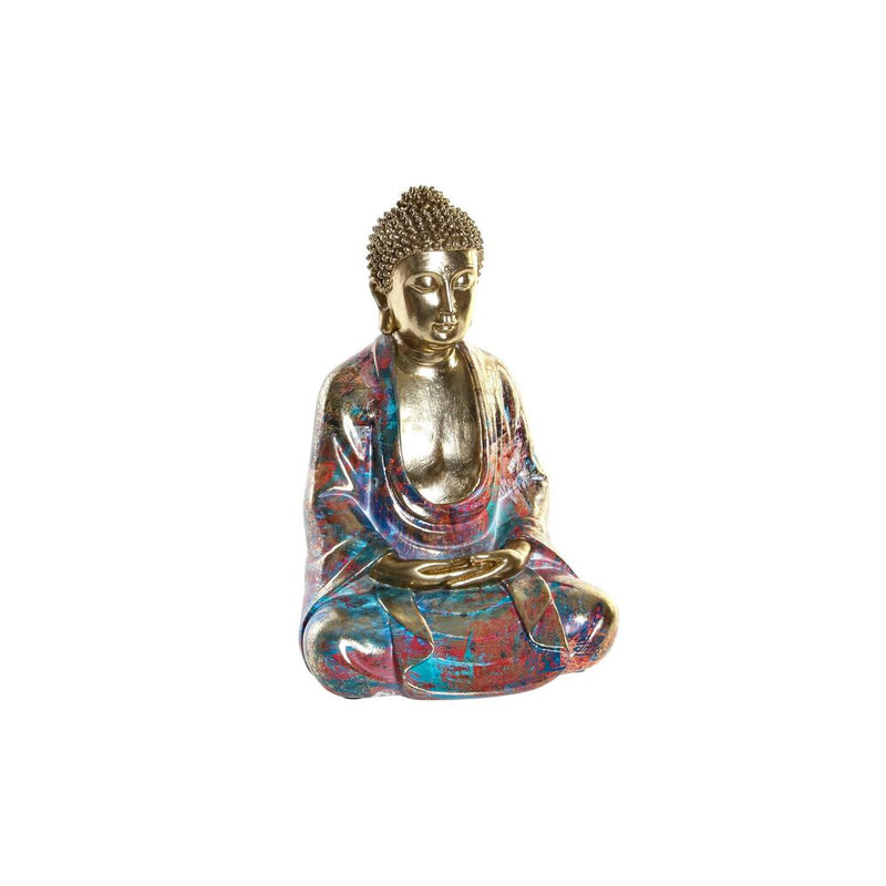 Statua Decorativa DKD Home Decor Dorato Buda Resina (22 x 17.5 x 32 cm) - zannishop