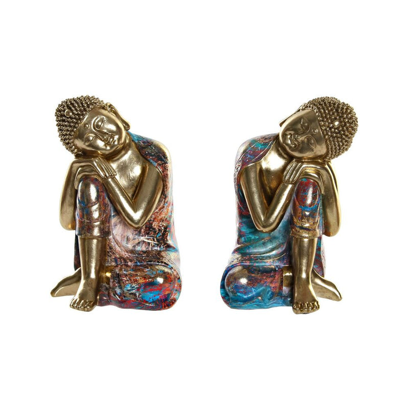 Statua Decorativa DKD Home Decor Buda Resina (16.5 x 16.5 x 24.5 cm) - zannishop