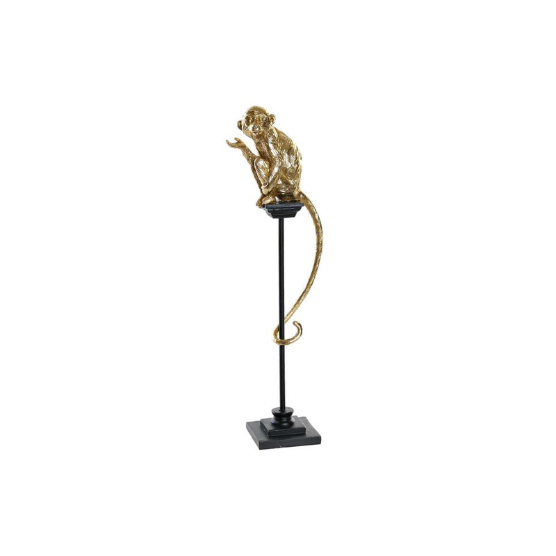 Statua Decorativa DKD Home Decor Nero Dorato Metallo Resina (13 x 9 x 45.5 cm) - zannishop