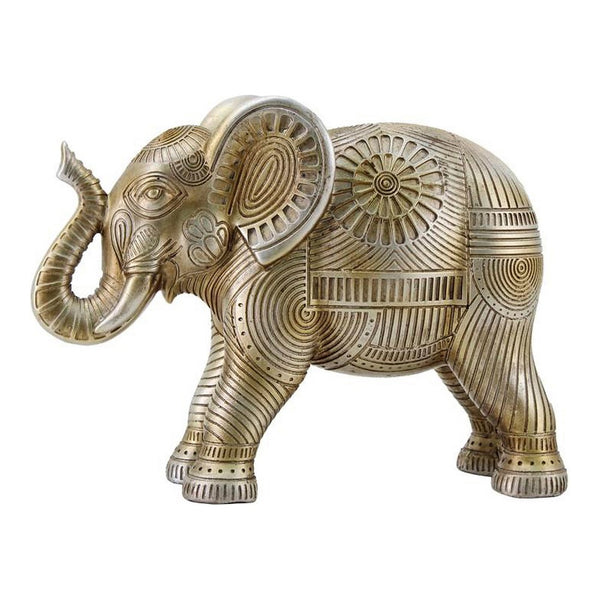 Statua Decorativa DKD Home Decor Elefant Dorato Resina (19.5 x 7 x 14.5 cm) - zannishop