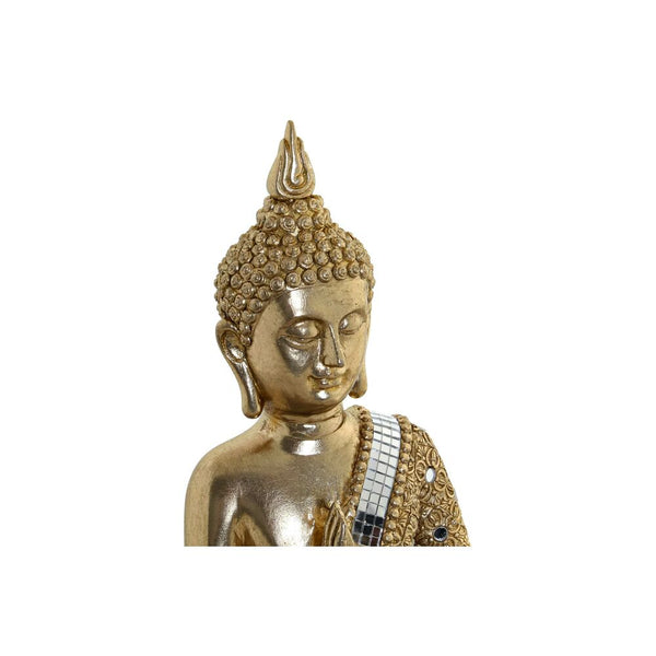 Statua Decorativa DKD Home Decor Dorato Buda Resina (19.5 x 11 x 28 cm) - zannishop