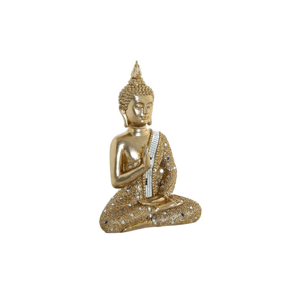 Statua Decorativa DKD Home Decor Dorato Buda Resina (19.5 x 11 x 28 cm) - zannishop