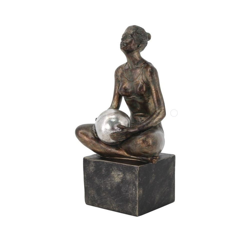 Statua Decorativa DKD Home Decor Rame Resina (14 x 11.5 x 25.5 cm) - zannishop