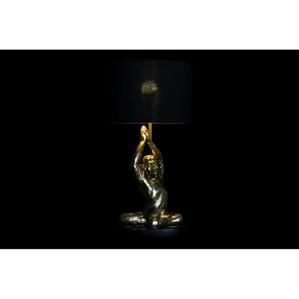 Lampada da tavolo DKD Home Decor Nero Dorato Poliestere Resina Scimmia (25 x 25 x 48 cm) - zannishop