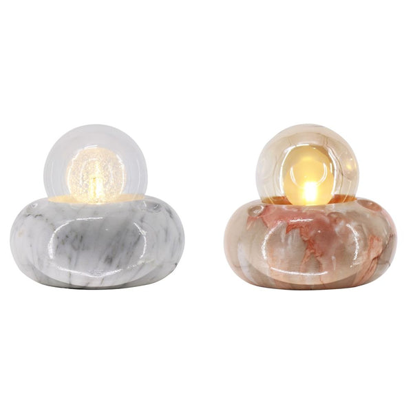 Lampada da tavolo DKD Home Decor Vetro Cemento (2 pcs) (20 x 20 x 19 cm) - zannishop