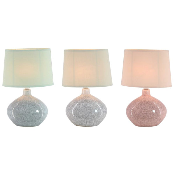 Lampada da tavolo DKD Home Decor Poliestere Ceramica (3 pcs) (22 x 22 x 34 cm) - zannishop