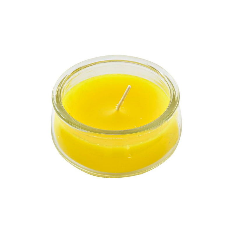 Vela DKD Home Decor Citronela Cristal Amarillo (8 x 8 cm)