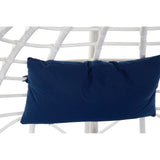 Poltrona da giardino DKD Home Decor Blu Marino Poliestere rattan sintetico Alluminio Bianco (90 x 70 x 110 cm) (107 x 107 x 198