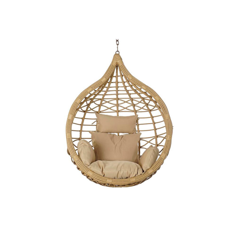 Poltrona da giardino DKD Home Decor Marrone Poliestere rattan sintetico Alluminio Marrone Chiaro (90 x 70 x 110 cm) (100 x 70 x