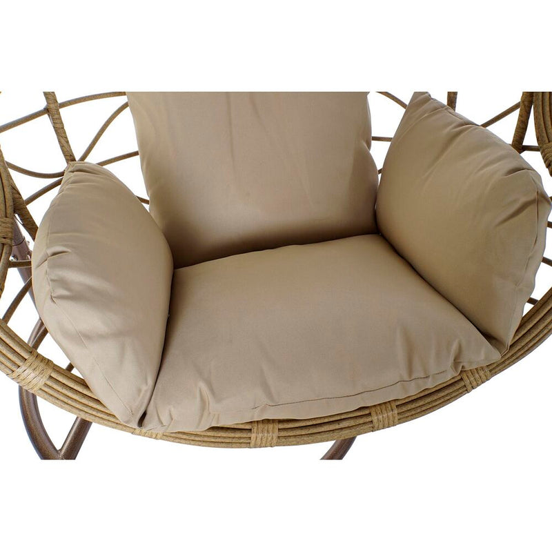 Poltrona da giardino DKD Home Decor Metallo Marrone Poliestere rattan sintetico (90 x 70 x 110 cm) (105 x 75 x 226 cm)