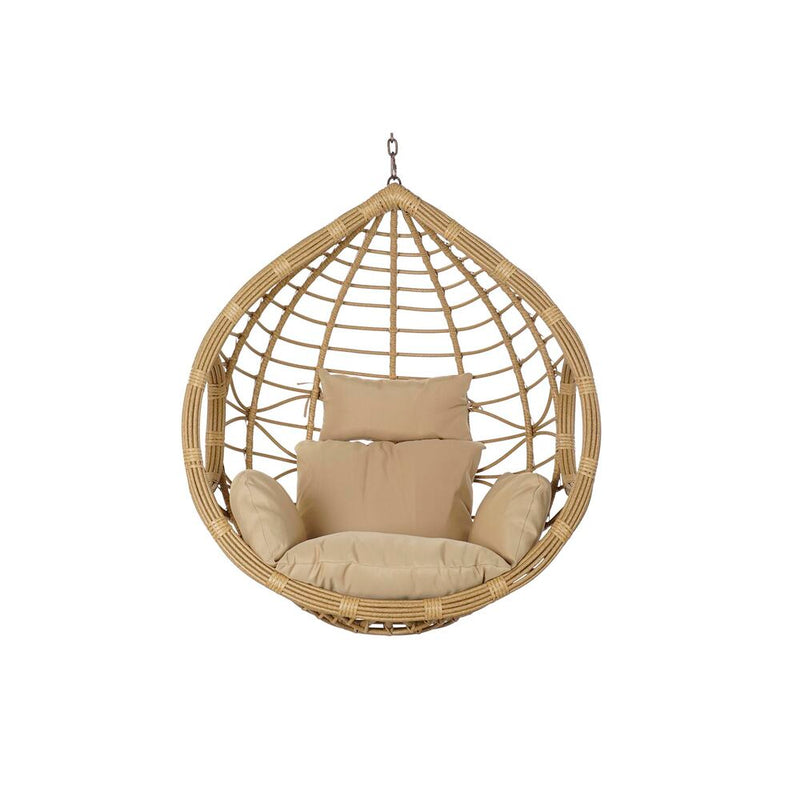 Poltrona da giardino DKD Home Decor Metallo Marrone Poliestere rattan sintetico (90 x 70 x 110 cm) (105 x 75 x 226 cm)