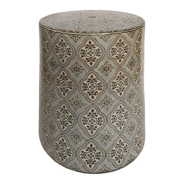 Tabla adicional DKD Decoración del hogar Porțelan Beige Blue (33.5 x 33.5 x 43 cm)