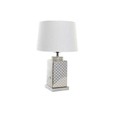 Lampada da tavolo DKD Home Decor Mozaic Porțelan Dorato Poliestere Bianco 220 V 60 W (35 x 35 x 57 cm)