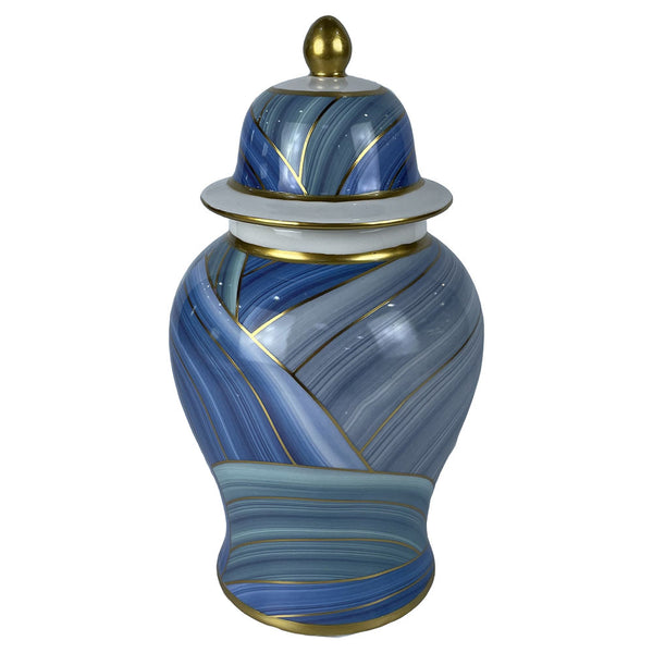 DKD Home Decor Vase Porțelan Modern Blue (17 x 17 x 31 cm)