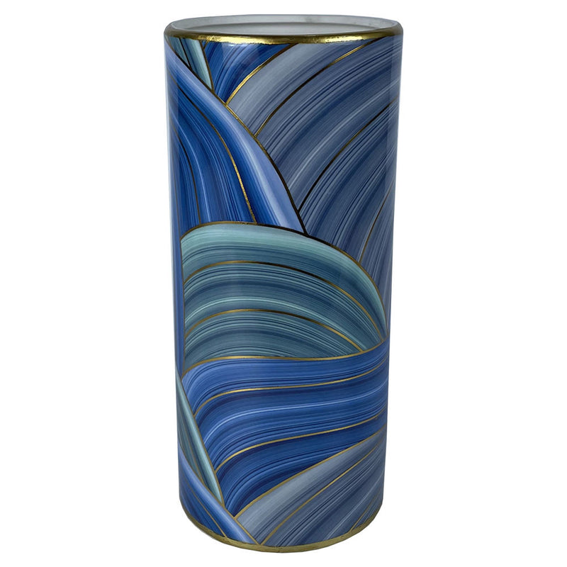 Vaso DKD Home Decor Porțelan Azzurro Moderno (13 x 13 x 30 cm)