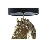 Lampada da tavolo DKD Home Decor Cavallo Nero Dorato Poliestere Resina 220 V 60 W (25 x 14.5 x 41 cm) - zannishop