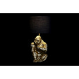 Lampada da tavolo DKD Home Decor Nero Dorato Poliestere Resina Gorilla (20 x 20 x 42 cm) - zannishop