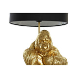 Lampada da tavolo DKD Home Decor Nero Dorato Poliestere Resina Gorilla (20 x 20 x 42 cm) - zannishop