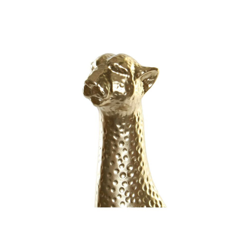 Statua Decorativa DKD Home Decor Dorato Leopardo Resina (18.5 x 12.8 x 62 cm) - zannishop