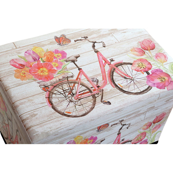 Caja plegable DKD Home Decor Bicicleta Blanco Poliuretano Multicolor Cartón (59 x 40 x 40 cm) (3 pcs)