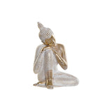 Statua Decorativa DKD Home Decor Dorato Buda Bianco Resina (19 x 14.5 x 26 cm) - zannishop