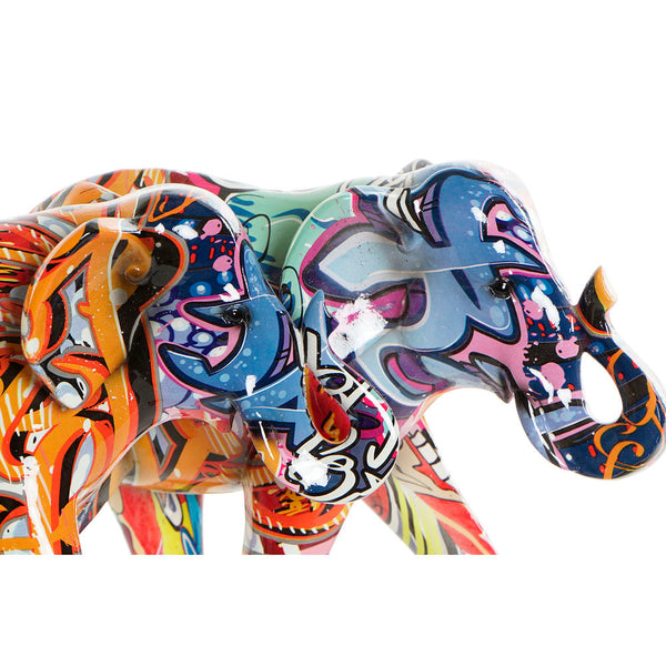 Statua Decorativa DKD Home Decor Elefant Resina (22 x 9 x 17 cm) (2 pcs) - zannishop