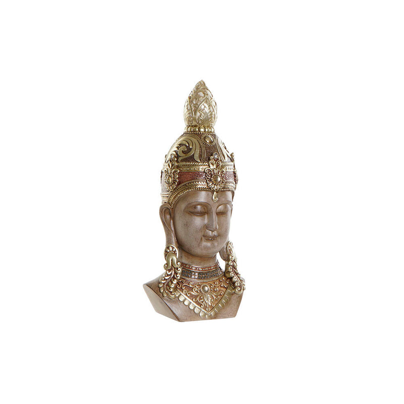 Statua Decorativa DKD Home Decor Dorato Marrone Buda Resina (17 x 12 x 36 cm) - zannishop